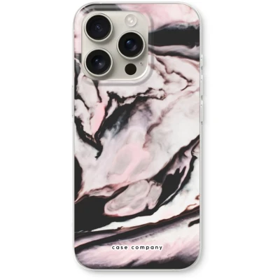 Afbeelding van Case Company® hoesje geschikt voor iPhone 16 Pro Roze stroom Soft Cover Telefoonhoesje Bescherming aan alle Kanten en Schermrand