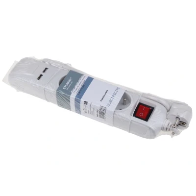 Image de Erard Bloc multiprises fiche 3x16a+ usb+ interrupteur 8366