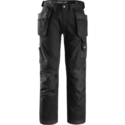 Afbeelding van Snickers 3214 Canvas+ Werkbroek met Holsterzakken Zwart/Zwart 158