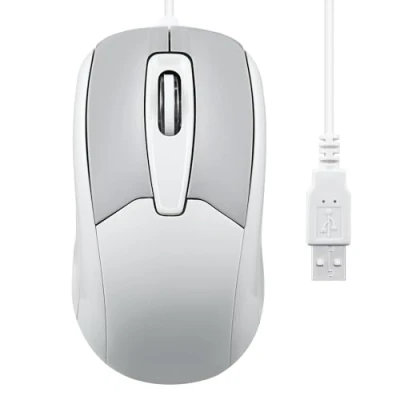 Afbeelding van Perixx PERIMICE 209 U M Muis Kabelgebonden Optisch Beige 3 Toetsen 1000 dpi