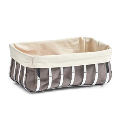 Afbeelding van Zeller, 27319, Broodmand Met Zak, Chroom/Canvas,