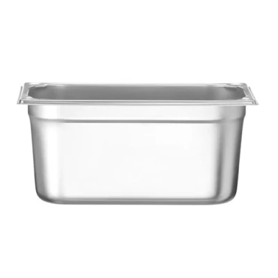 Image de HENDI Bac Gastronorme, GN 1/3, résistance thermique 40 C à 300 C, utilisable dans des fours convection, réfrigérateurs, bain maries, chafing dishes, 5.7L, 325x176x(H)150mm, inox