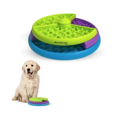 Afbeelding van Mobiclinic Doggy Interactieve hondenvoerbak Drie lagen 26x26x7,5cm Gaat verveling tegen Antislip Spel