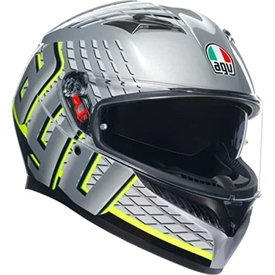Afbeelding van Agv K3 E2206 Mplk Fortify Grey Black Yellow Fluo 011 L Maat Helm