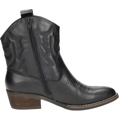 Afbeelding van SUB55 Western boots Enkellaarsjes Hak zwart Maat 37