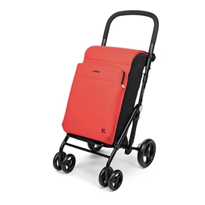Afbeelding van Carlett URBAN Family LETT470 Cooler Boodschappentrolley Koelvak 4 wielen Opvouwbaar 62 Sun Rood