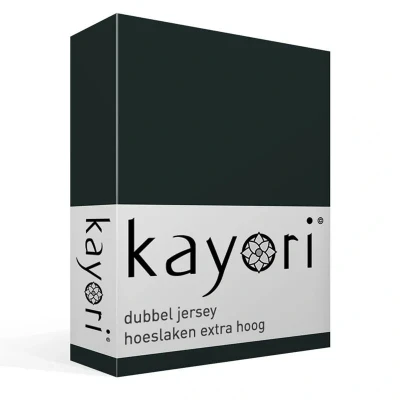 Afbeelding van Kayori Saiko hoeslaken Zwart 140 160/200 220 (Kleur: Zwart)