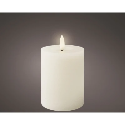 Afbeelding van LED kaars d7h11.3 cm wit/warm wit kerst Lumineo