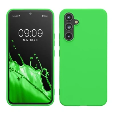 Afbeelding van kwmobile telefoonhoesje geschikt voor Samsung Galaxy A54 5G Hoesje smartphone Back cover in neon groen