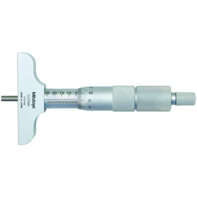 Afbeelding van MITUTOYO 129 110 diepteschroefmaat 0 75mm met brugstuk 60x16mm
