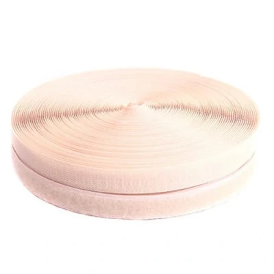 Afbeelding van TUKA TKB5003 Klittenband, 25 meter x mm, niet klevende band met haak en lus voor naaien, stoffen band, sluiting, m gesp, beige,