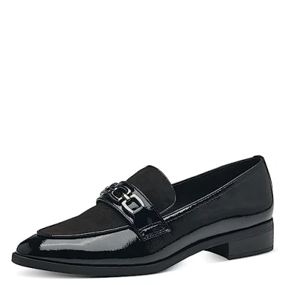 Afbeelding van Marco Tozzi dames 2 24306 41, mocassin voor dames, Black Pat.Cb.