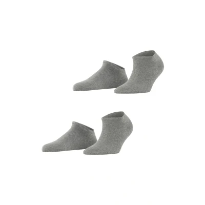 Afbeelding van Esprit Uni 2 Pack duurzaam organisch katoen multipack sneakersokken dames grijs Maat 35 38