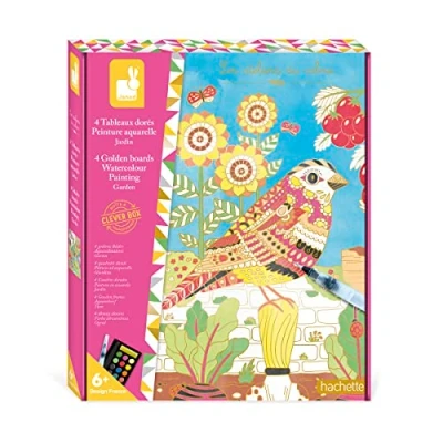 Afbeelding van Janod schilderen met waterverf gouden plaatje de tuin