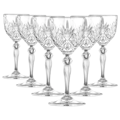 Afbeelding van RCR Melodia Nick &amp; Nora set van 6 espressoglazen Margarita Champagne Cocktail Gin Wijn Kristalglas 140 ml