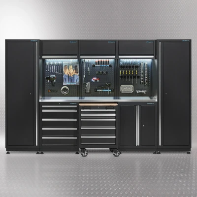 Afbeelding van Werkplaatsinrichting PREMIUM met RVS werkblad 325 cm breed