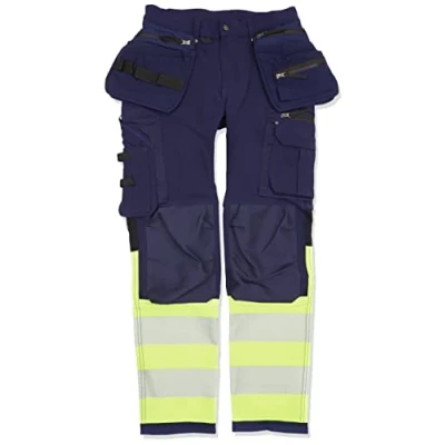 Afbeelding van Blaklader High Vis 4 weg stretch werkbroek 1993 1642 Marine/High Geel C52