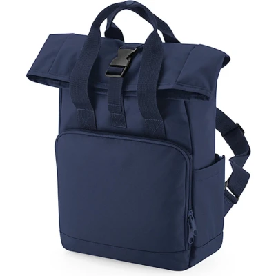 Afbeelding van Recycled Mini Twin Handle Roll Top Backpack BagBase Junior 9 Liter Navy Dusk