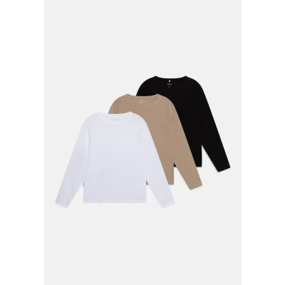 Afbeelding van Name it Nkmvobbo 3 PACK Longsleeve voor kinderen, Maat: 92, Black/pure cash/bright white