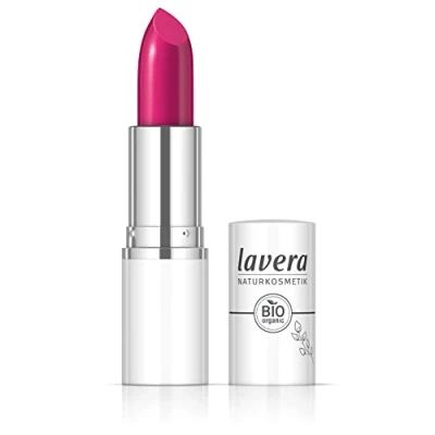 Afbeelding van lavera Cream Glow Lipstick Pink Universe 08, intensieve kleur, glanzend, zeer comfortabel, houdt tot 6 uur, veganistisch, natuurlijke cosmetica (1 x 18 g)