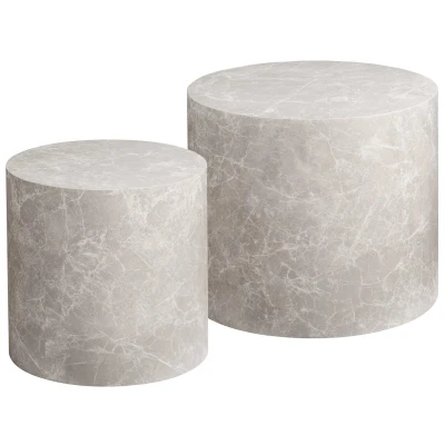 Afbeelding van House Nordic Prague Ronde Salontafel Set Beige