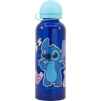 Afbeelding van CARTOON Stitch Disney drinkfles voor kinderen, aluminium fles, 530 ml, met tuit en deksel