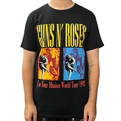 Afbeelding van Guns N&#039; Roses Use Your Illusion World Tour Heren T shirt XL Zwart