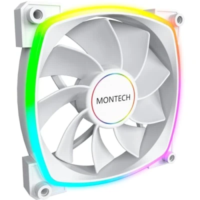 Afbeelding van Montech RX140 PWM ARGB Reverse Lüfter 140mm, weiß PC ventilator (b x h d) 140 25 mm