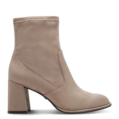 Afbeelding van Tamaris 12505743 004 Korte laarzen, Dames, Maat: 36, Taupe suede Textiel