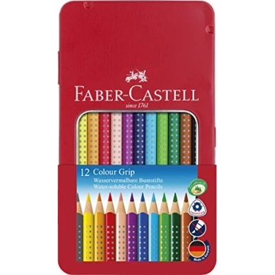 Afbeelding van Faber Castell kleurpotloden Coloour Grip blik 12 stuks FC 112413