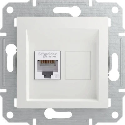Afbeelding van Schneider Electric RJ45 gegevensaansluitdoos Asfora Wit (RAL 9003) EPH4770121D