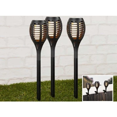 Afbeelding van HI Solar led tuinlampen met vuursimulatie 3 stuks