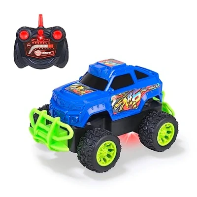Afbeelding van Dickie Toys RC Monster Truck Rep Attack op afstand bestuurbare auto voor kinderen vanaf 6 jaar met afstandsbediening (2 FS kanalen, 2,4 GHz) en batterijen, 15,5 cm, tot 10 km/u