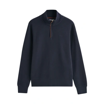 Afbeelding van Gant Halfzip Sacker Trui Navy maat XL Heren Schipperstrui met Regular fit Pasvorm Stretch