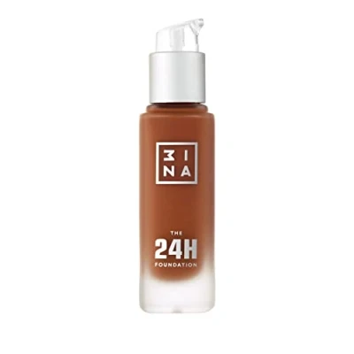 Afbeelding van 3INA MAKEUP The 24h foundation 669 medium bruine met roze/neutrale ondertint dekkende waterdichte en hydraterende veganistisch zonder dierenleed