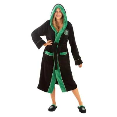 Afbeelding van FUNIDELIA Harry Potter Zwadderich Badjas voor vrouwen en mannen L XL