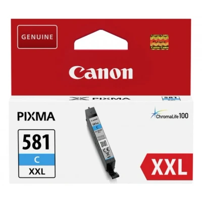 Afbeelding van Canon inktcartridge CLI 581C XXL, 282 foto&#039;s, OEM 1995C001, cyaan