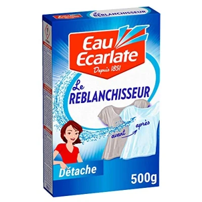Afbeelding van Waterontharder Ecarlate witmaker, poeder (0,500 kg), speciaal wit, anti kreuk + vlekverwijderaar, bewaart witte kleding