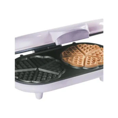 Afbeelding van Bestron Adwm1000p Dubbele Hartwafelijzer Voor 10 Hartjes Wafels Roze