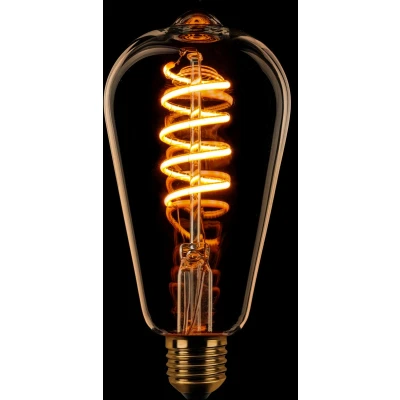 Afbeelding van ETH Edison ST64 Filament spiraal LED 8w E27 240v 1800k dimbaar goud