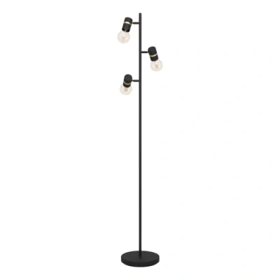 Afbeelding van EGLO Lurone Vloerlamp E27 160 cm Zwart/Goud