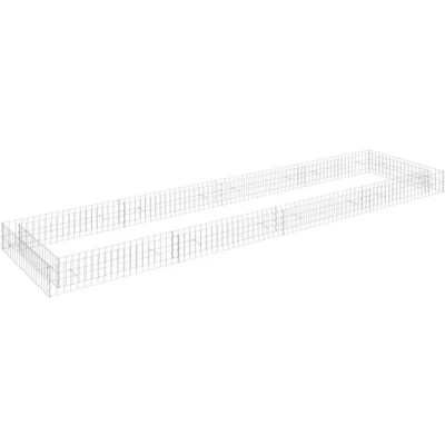 Afbeelding van Gabion plantenbak verhoogd 400x100x20 cm gegalvaniseerd staal