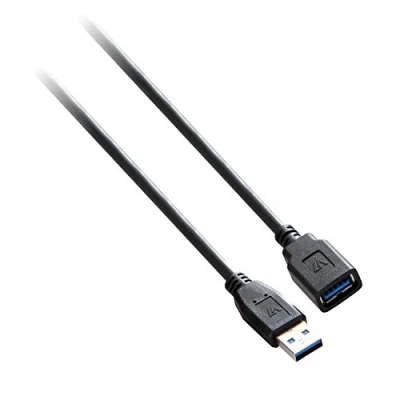 Afbeelding van USB kabel V7 V7E2USB3EXT 03M A Zwart