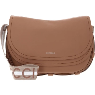 Afbeelding van COCCINELLE Leren Schoudertas Raquel Shoulder Bag Skin / Gazpacho Lichtbruin