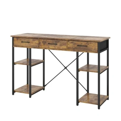 Afbeelding van Vicco Bureau Chino, Eiken rustiek, 120 x 40 cm met 3 laden