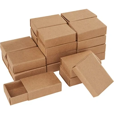 Afbeelding van VBS Set van 24 blanco luciferdoosjes kraftpapier, 5,4 x 3,6 1,5 cm, adventskalender, luciferdoos, kartonnen doos