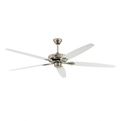 Afbeelding van CasaFan CLASSIC ROYAL 180 BN Lack weiß/lichtgrau Plafondventilator 66 W (Ø x h) cm 305 mm Chroom (geborsteld)