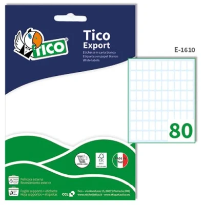 Afbeelding van Tico E 1610 etiket Wit Rechthoek Permanent 800 stuk(s)