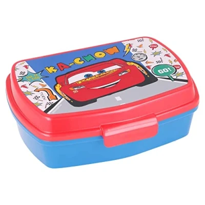 Afbeelding van Disney Broodtrommel Cars 3 Junior 17 X 14 Cm Blauw/rood