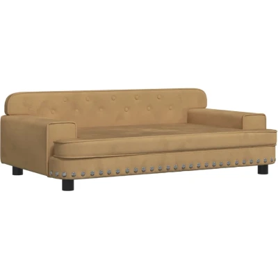 Afbeelding van vidaXL Hondenmand 90x53x30 cm fluweel bruin